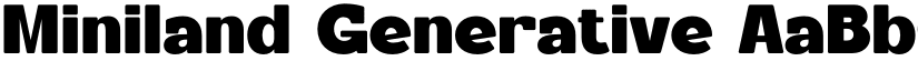 Miniland Generative font
