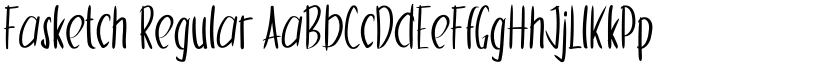Fasketch Regular font