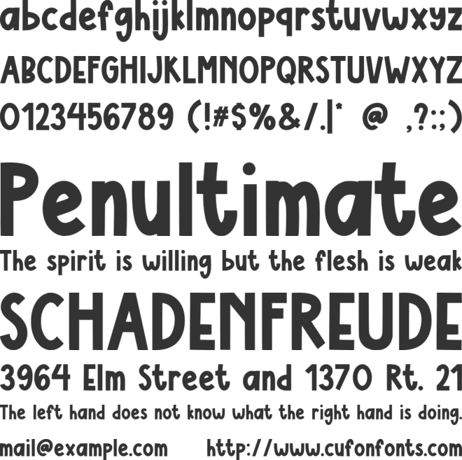 Funny Grinch font preview