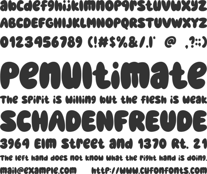 Silent Night font preview