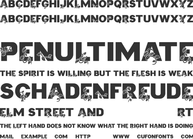 The Vine font preview