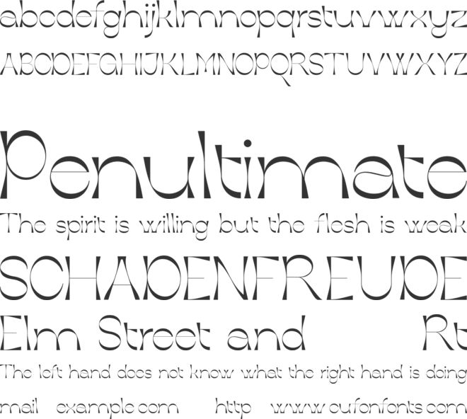 Gladwell font preview