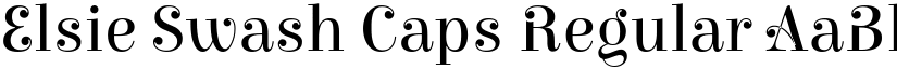 Elsie Swash Caps Regular font