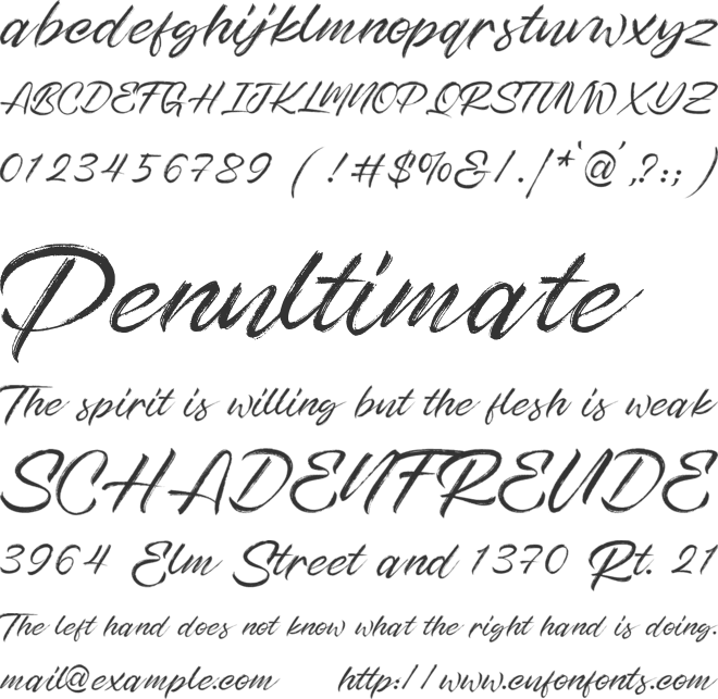 Rusted Strike font preview