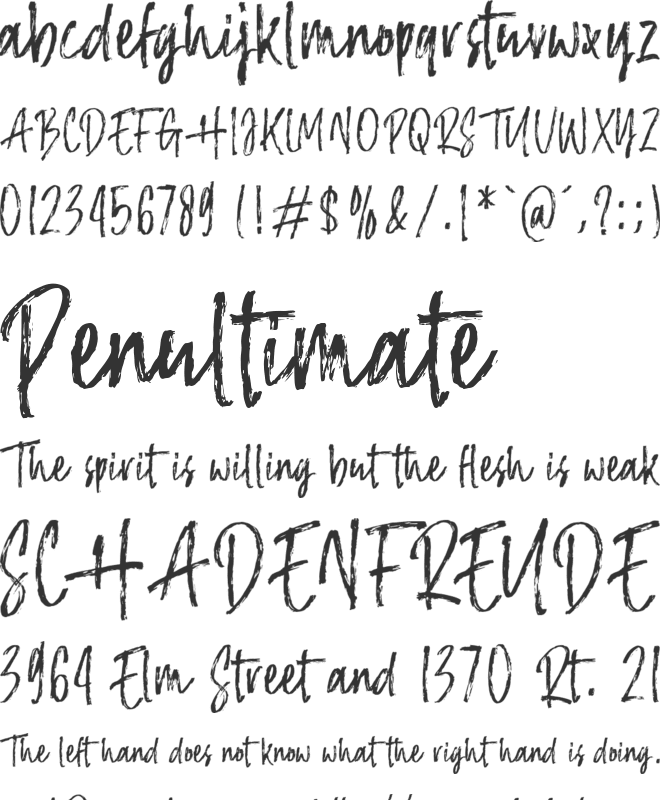 Herlines font preview
