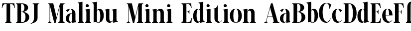 TBJ Malibu Mini Edition font
