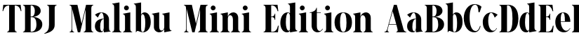 TBJ Malibu Mini Edition font