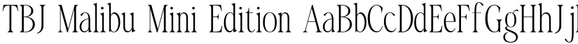 TBJ Malibu Mini Edition font