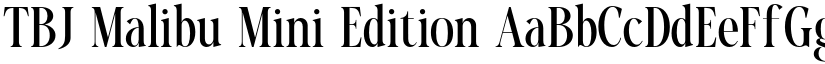 TBJ Malibu Mini Edition font