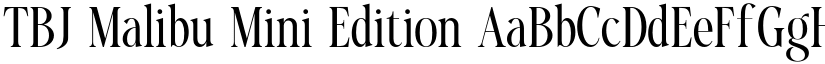 TBJ Malibu Mini Edition font