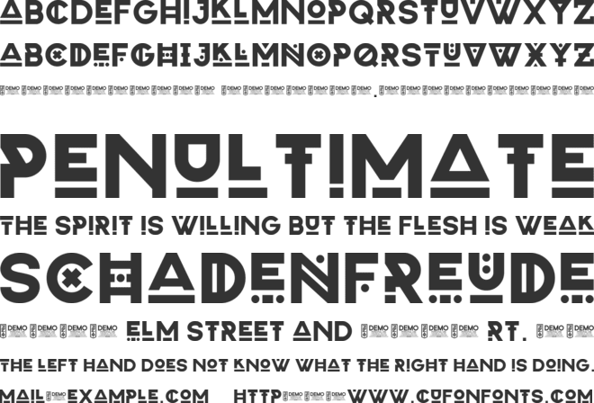 Zilap Urban 2 font preview