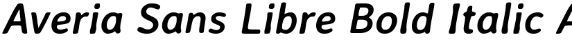 Averia Sans Libre Bold Italic font