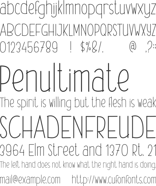 Travelont font preview