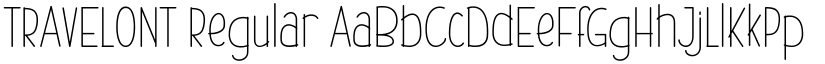 TRAVELONT Regular font
