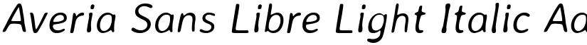 Averia Sans Libre Light Italic font