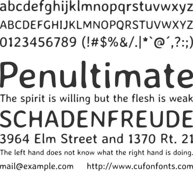 Averia Sans Libre font preview