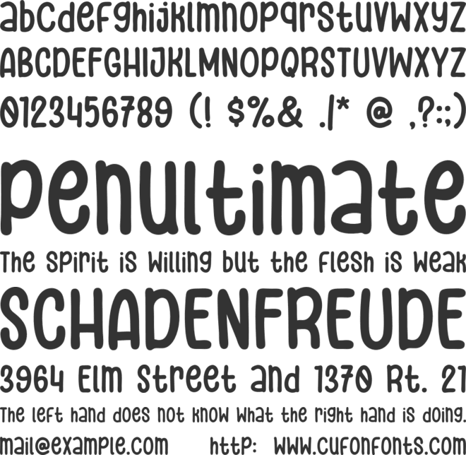 Extra Blue font preview