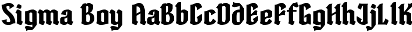 Sigma Boy font