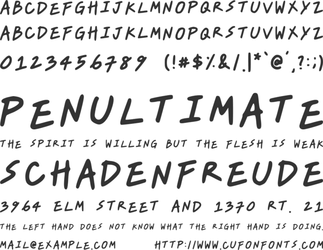 Sophiemarker1 font preview