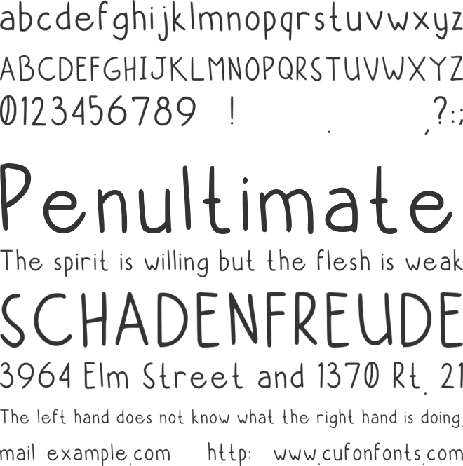 Clear Doodle font preview