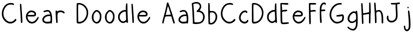 Clear Doodle font
