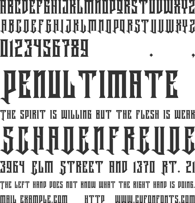 Timberust free font preview