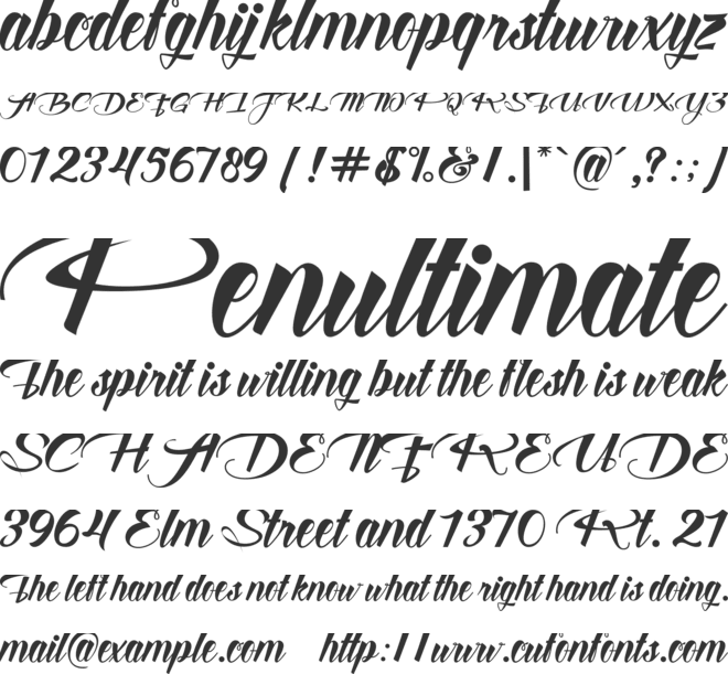 Agamtoh font preview