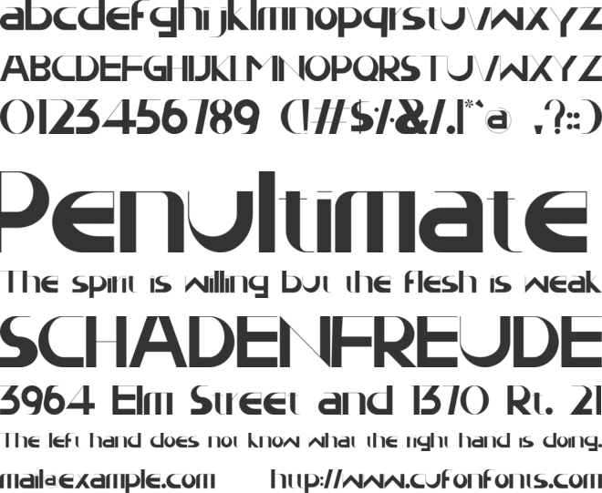 Cuttertop font preview