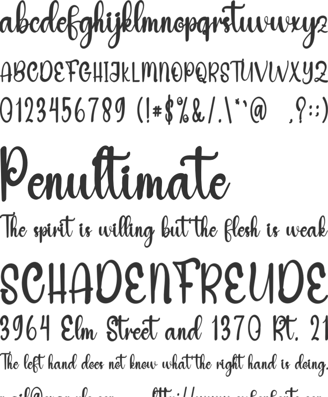 Better Grinches font preview