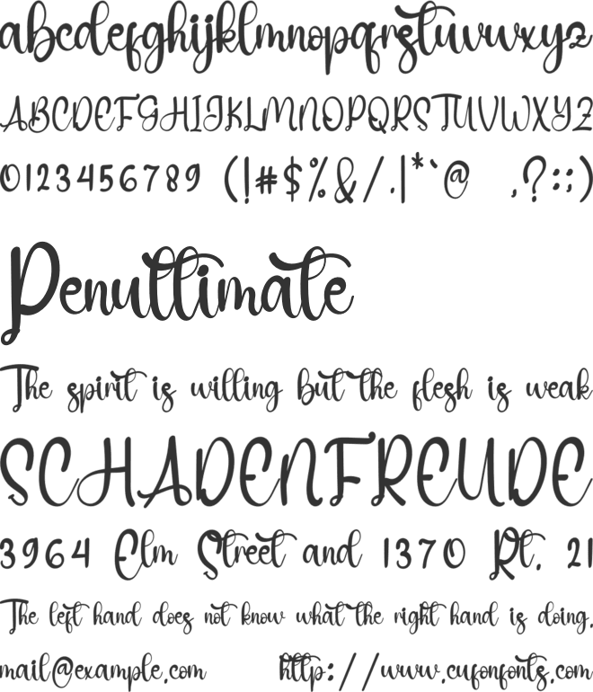 Simple Bestie font preview