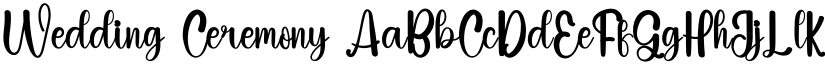 Wedding Ceremony font