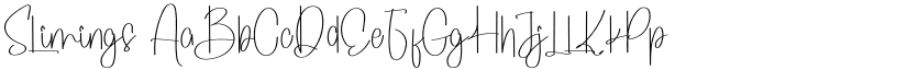 Slimings font