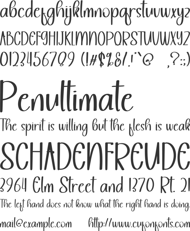 Smile Coffee font preview