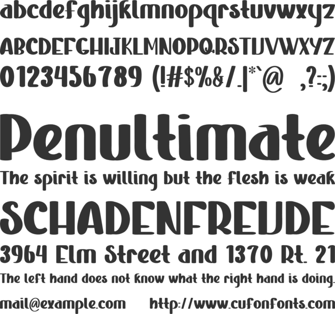 Blue Sea font preview