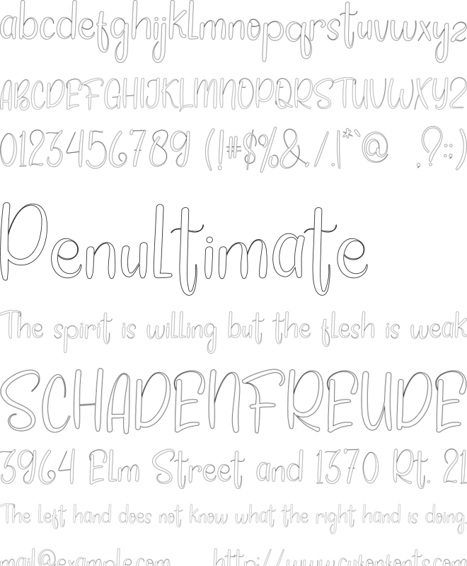 Starlight Lines font preview