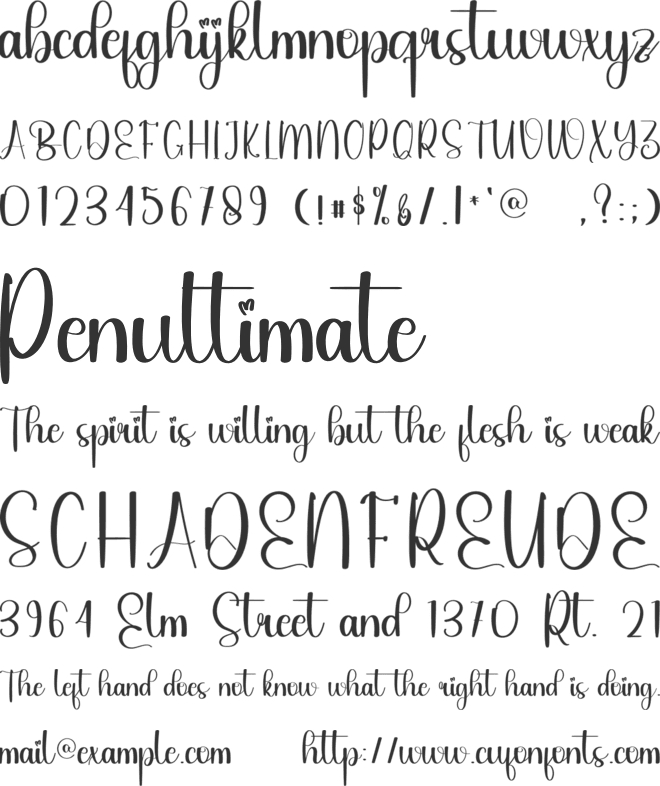 Others font preview