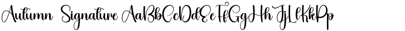 Autumn  Signature font
