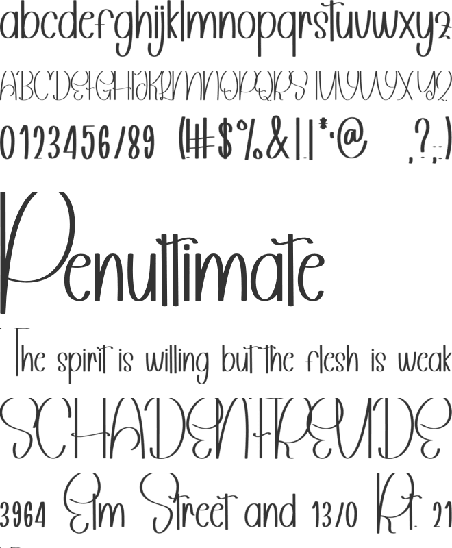 Everything Soulmate font preview