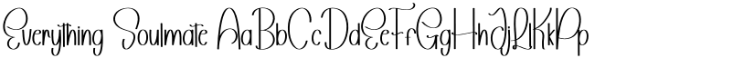 Everything Soulmate font