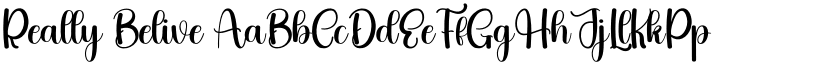 Really Belive font