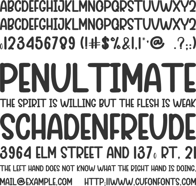 Girlfriend font preview