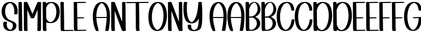 Simple Antony font