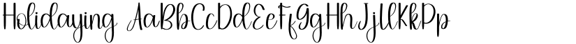 Holidaying font