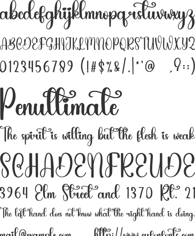 Better Valentine font preview