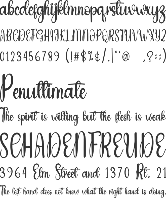 Brightnes font preview