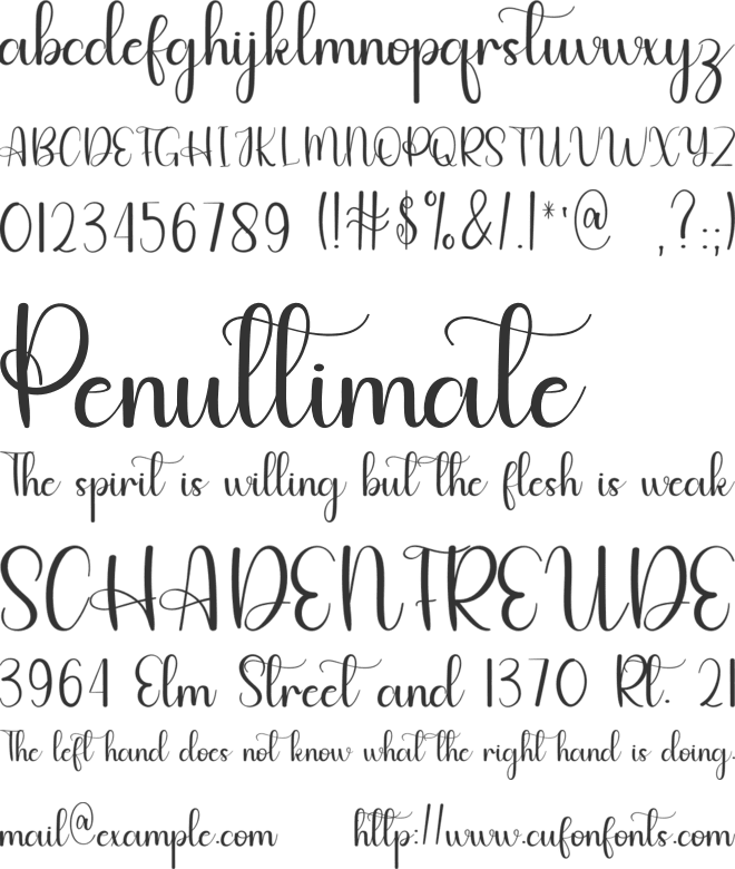 Diamond font preview