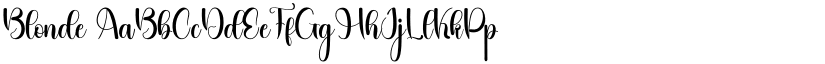 Blonde font