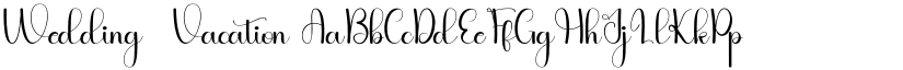 Wedding  Vacation font