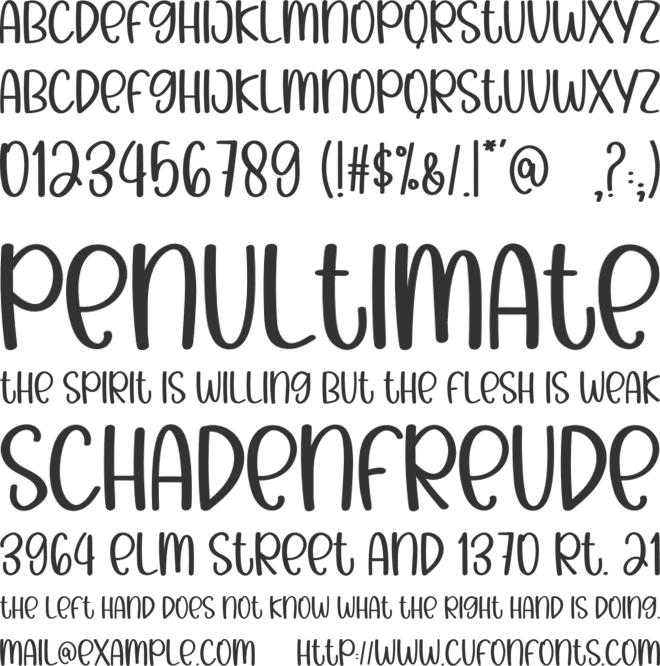 Sunday Sunset font preview