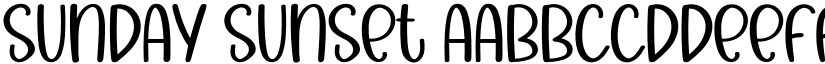 Sunday Sunset font